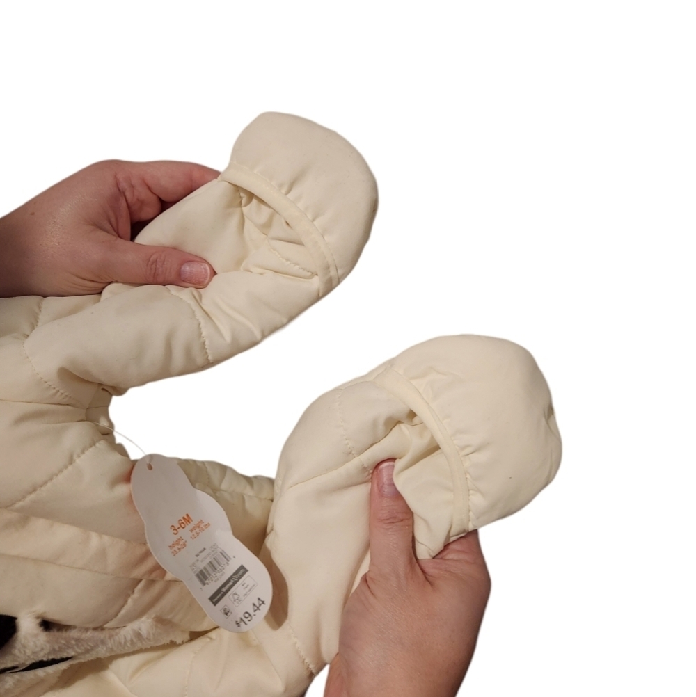 Brand New 3-6 Months Infant Wonder Nation White Panda Bunting Pram Snows… - Picture 5 of 11